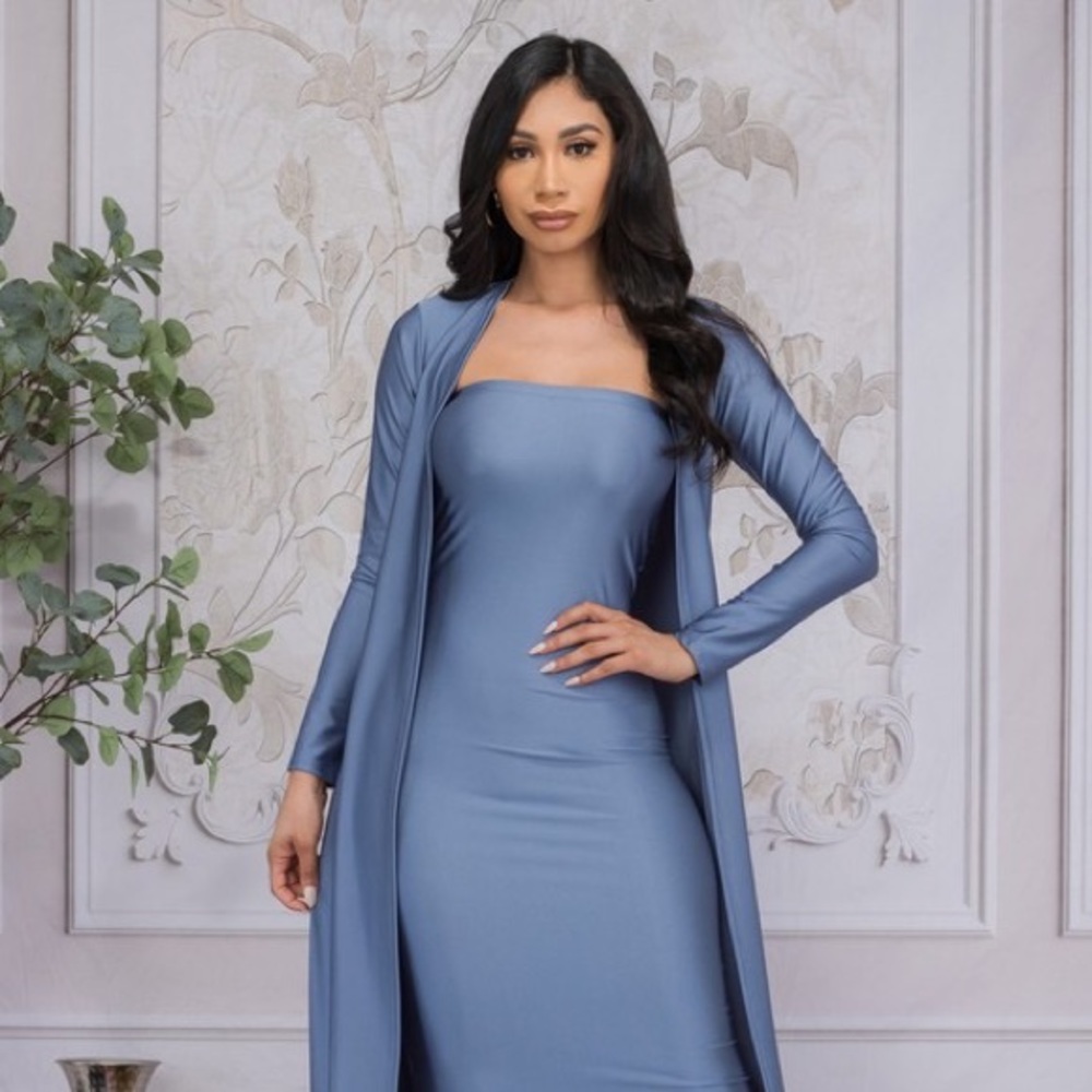 Sexy 2-Piece Dress With Cardigan